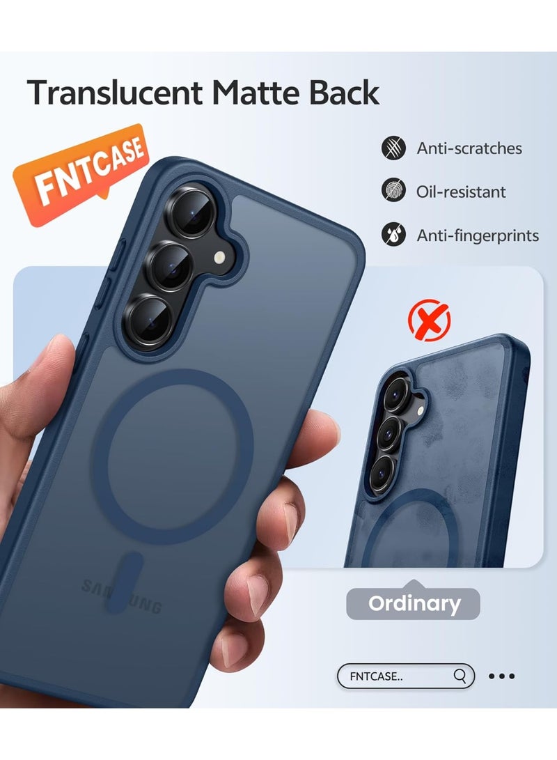 ACLIX Magnetic Case for Samsung Galaxy A26 [Shockproof & Slim] Matte Hard Back Cover with high-Grade Protection | Dark Blue - Image 4