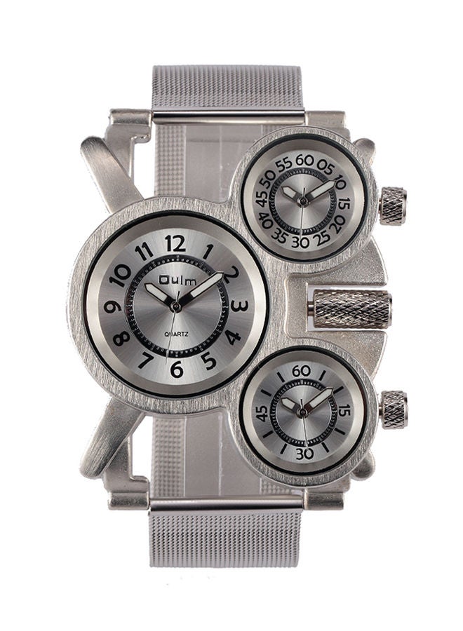 NIBEMINENT Men's Stainless Steel Chronograph Watch HP1167-WH-2