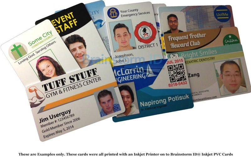 Brainstorm ID Inkjet PVC Cards (50 Pack) - Inkjet Printable PVC ID Cards with 's Enhanced Ink Receptive Coating - Waterproof and Double Sided Printing - Works with Epson and Canon Inkjet Printers - Image 3