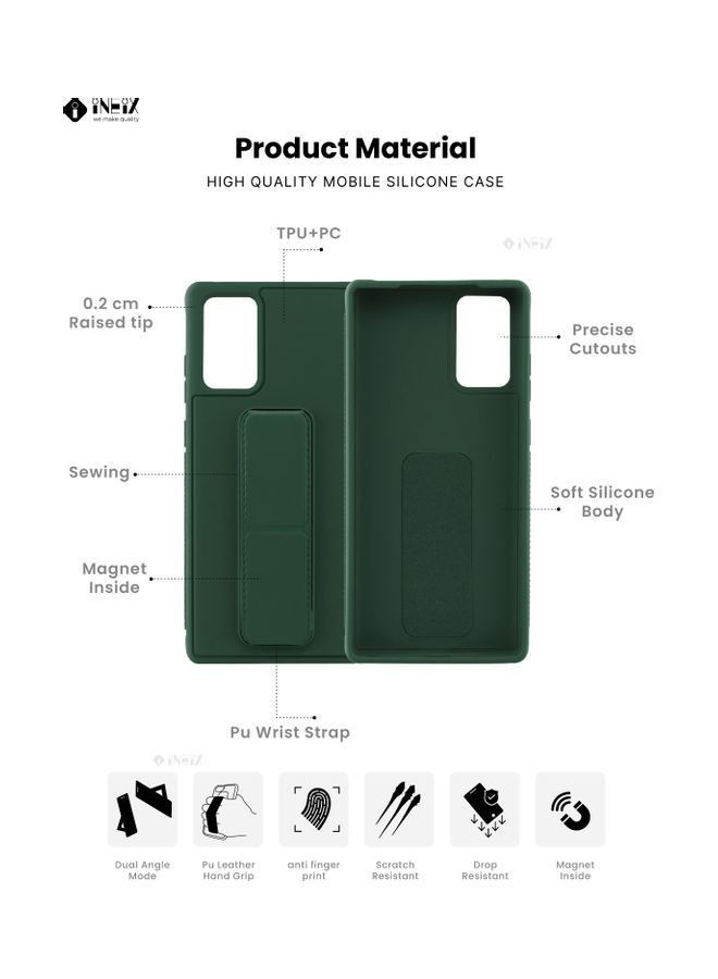 إينيكس غطاء 3 في 1 بحامل يدوي مغناطيسي لهاتف سامسونج جالاكسي نوت 20 أخضر - Image 2