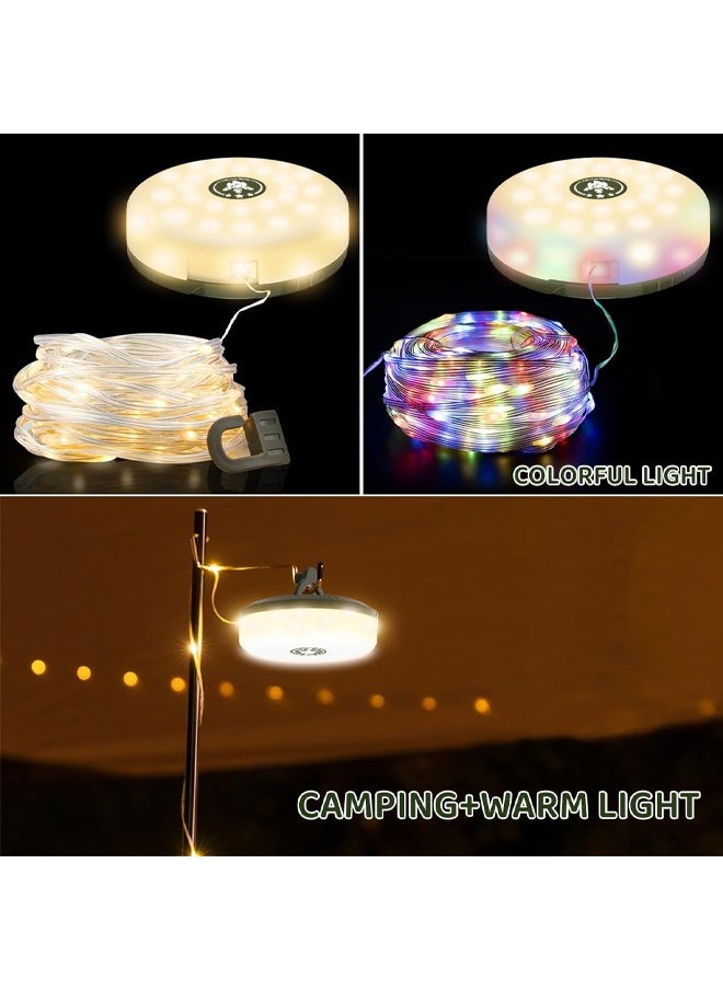 Bukela Camping String Lights, Outdoor String Lights with 8 Lighting Modes, Quick Storage, Sturdy and Waterproof, Type-C Fast Charging - Portable 2 in 1 Camping Lights for Camping, Christmas, Outdoor(10 M)  - Image 2