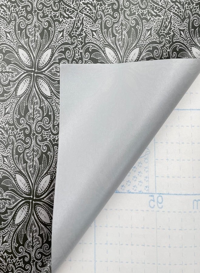 Yifasy 19.7ft Roll Black and White Petal Shelf Liner Peel and Stick Countertop Shelving Paper Wallpaper Cabinet Chest Vinyl Film (M-236.2x17.7 Inch) - Image 3