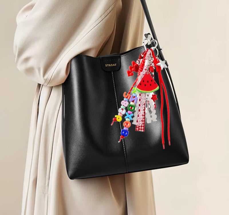 eswala Paracord Keychain Bag Charms Paracord Rope Keychain Bag Charm 12pcs Colorful Braided Code Charms for Purse Handmade Rope Key Chain Backpack Handbag Decoration Accessories - Image 5