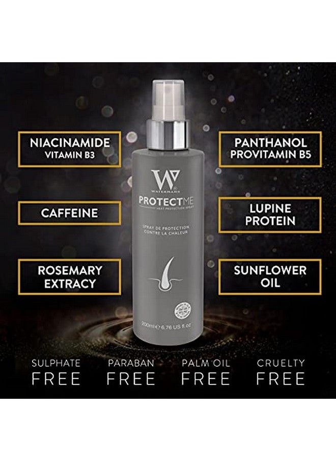 Watermans Protect Me Best Heat Protection Spray Frizz Control And Color Protection All In 1. Heat Protectant For Hair For All Hair Tool And The Sun  - Image 5