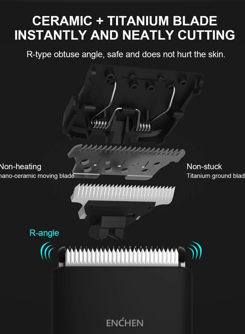 ENCHEN Hair Clipper Cordless, All-in-One Hair Trimmer for Men, 0.7mm -21mm Haircut Length, 2 Gears Speed, USB Fast Charging, with Oil, Professional Electric Beard Trimmer Grooming Kit for Men Kids Barbers - Image 2
