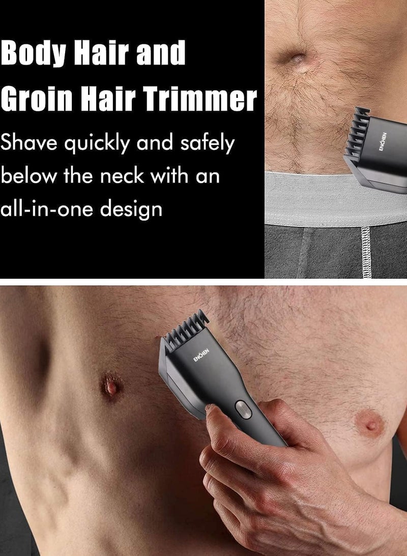 ENCHEN Hair Clipper Cordless, All-in-One Hair Trimmer for Men, 0.7mm -21mm Haircut Length, 2 Gears Speed, USB Fast Charging, with Oil, Professional Electric Beard Trimmer Grooming Kit for Men Kids Barbers - Image 4
