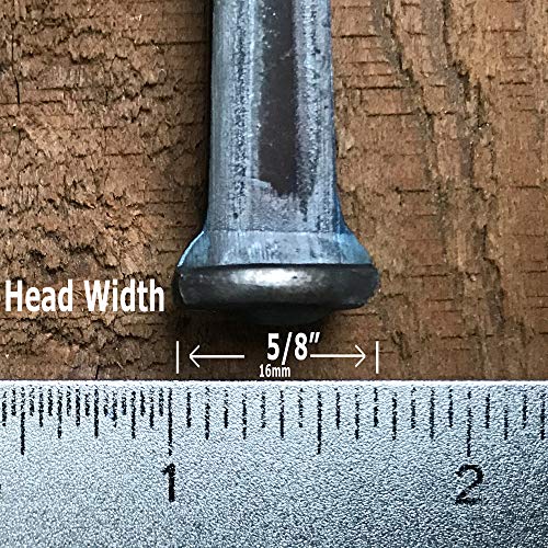 OLD NAIL SOURCE 6"- Steel Square Common Rose Head STANDARD-60d - Large Spike Nails (5 Nails) - Image 2