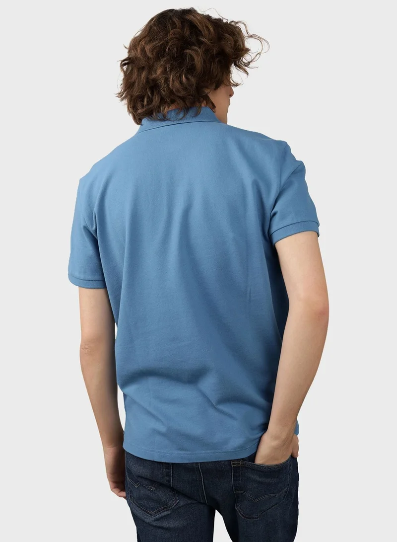 American Eagle Logo Detail Short Sleeve Polo Shirt