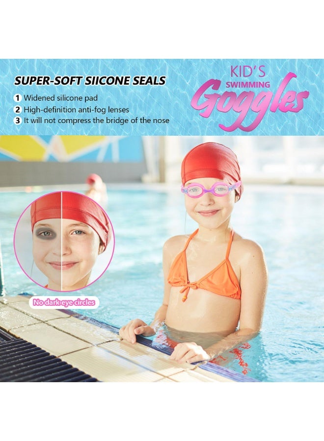 NAKODU Kids Swimming Goggles Kids 6-14 Anti Fog Swim Goggles No Leaking Girls Swimming Goggles UV Protection Childrens Goggle Swim Glasses - Image 3