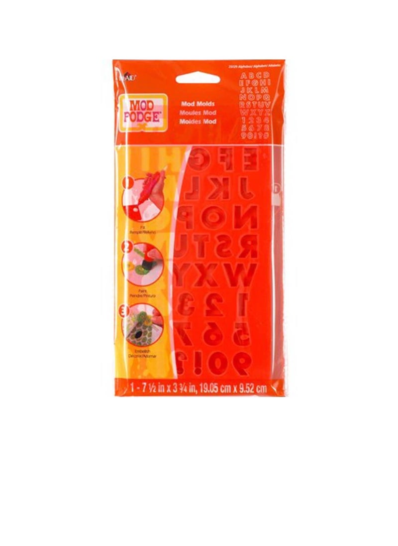 Mod Podge Large Mod Mold 7.5 inch x 3.75 inch Alphabet  - Image 3