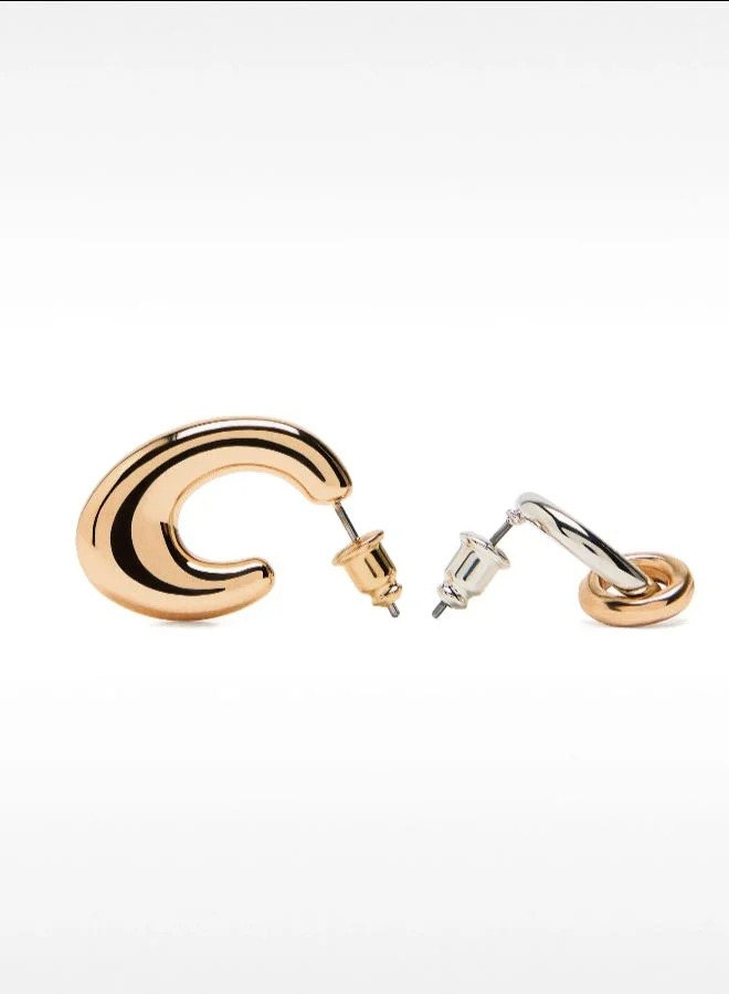 PARFOIS Set Of Necklace And Earrings With Bicolor