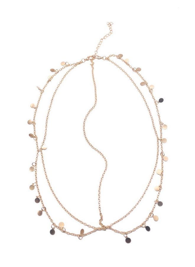 Missgrace - Hmetal Chain Jewelry Headband Head Hair Band Tassels Pearl - Image 1