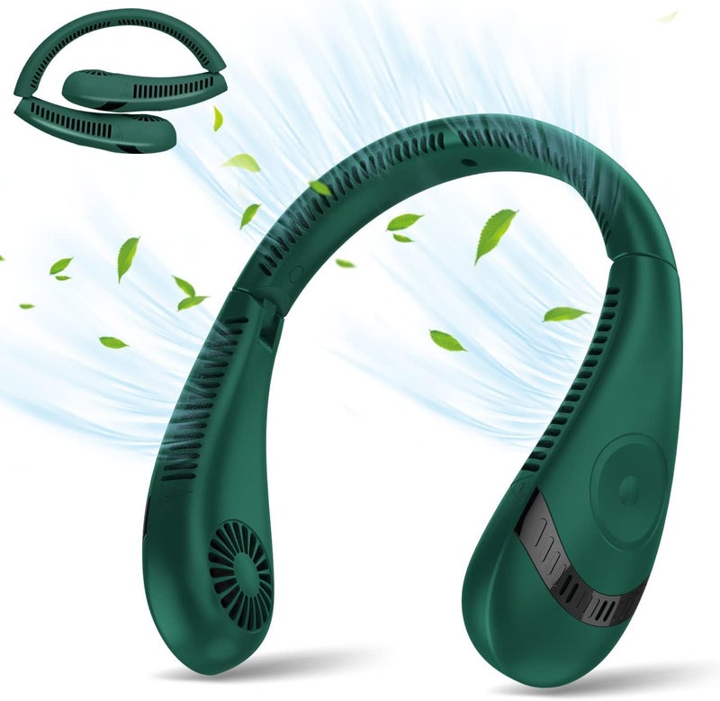 Excefore Portable Neck Fan, Hands Free Bladeless Fan, 5000mAh Foldable Fan 360° Cooling Wearable Personal Fan, with 3 Speeds, 80 Air Outlet for Travel, Outdoor, Home, Office, School, Camping - Image 1
