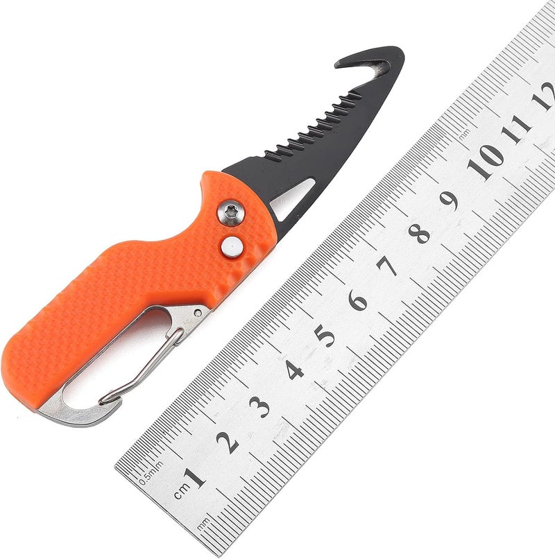 BISONBERG 2 Pack Mini Folding Keychain Knife with Box - Portable Rescue Knife, Orange and Black, 4.3 Inch - Image 5