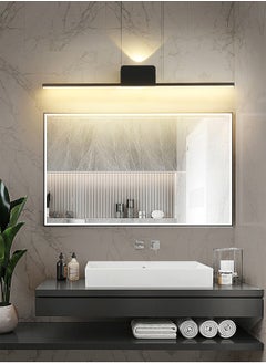 LOOPITYS Living room Wall Sconce Lights Black - LED Bathroom Vanity Lights Over Mirror Wall Lighting Fixtures 15W Warm White 3000K Modern Aluminum Wall Lamp for Bathroom Bedroom Living Room, 80CM  - Image 2