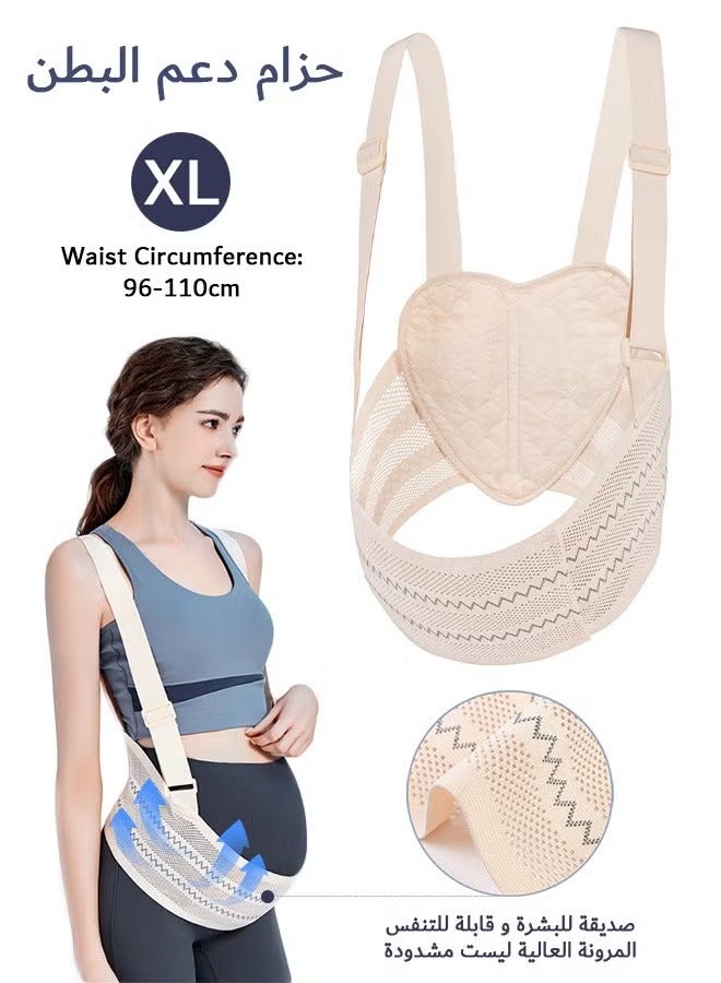 Pregnancy Belly Support Band, Adjustable Breathable Abdominal Support Band, Relieve Back Waist Pelvic Pain - Image 1