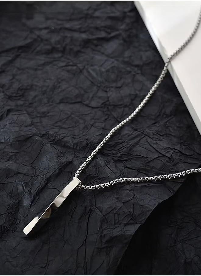 Casual Stylish Spiral Pendant Necklace Cool Sweater Chain for Men Women Silver  - Image 5