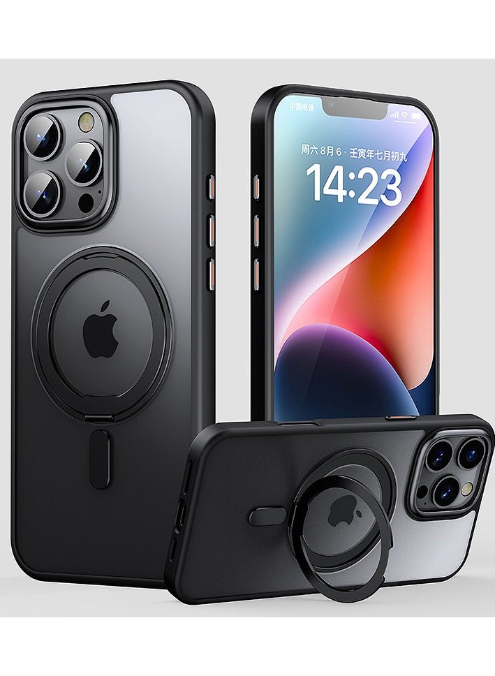 general Case for iPhone 16 Pro Case Magnetic Phone Case Compatible with MagSafe, Soft TPU Bumper Hard Translucent Matte Back Slim Fit Shockproof Protective Cover for Men Women Girls - Image 1