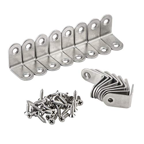 YMAISS 16 Packs L Bracket 30 x 30mm Corner Braces,YMAISS Stainless Steel Joint Right Angle Shelf Support Bracket with Screws - Image 1