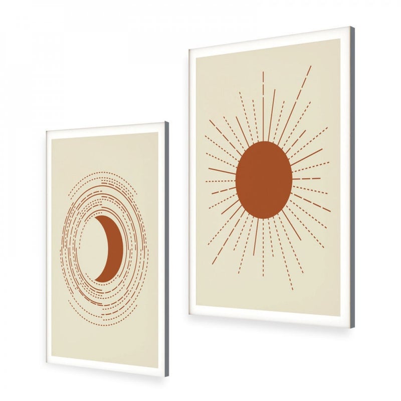 Marktna A double canvas painting with a modern design, total size 100 x 70 cm - Image 2