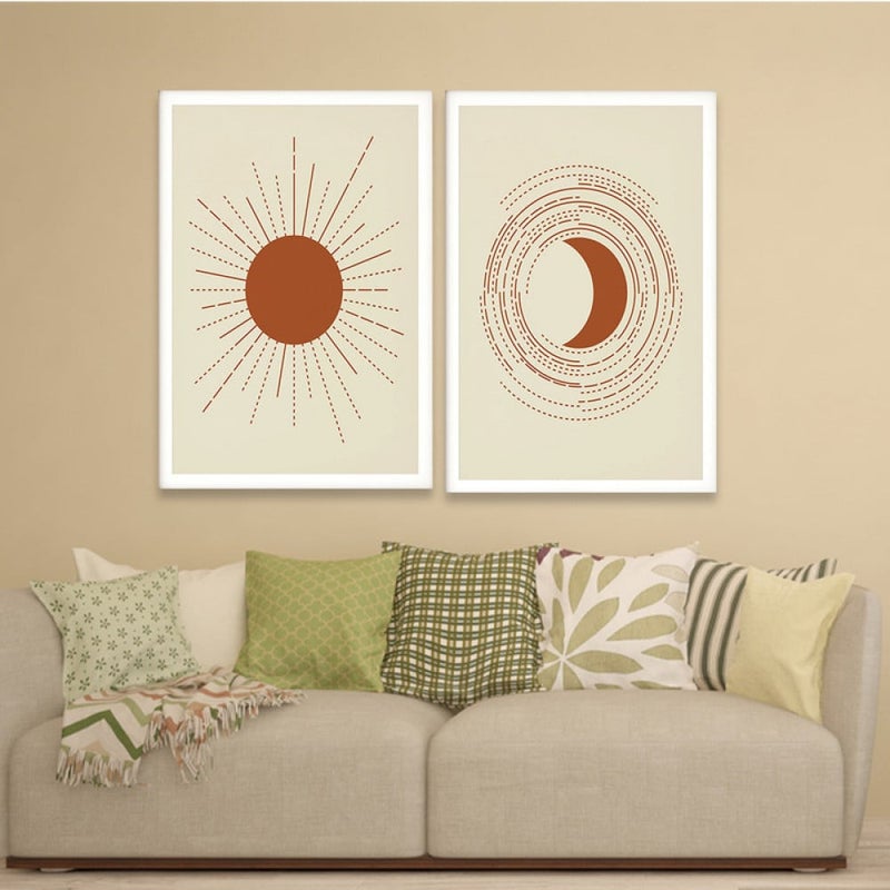 Marktna A double canvas painting with a modern design, total size 100 x 70 cm - Image 1