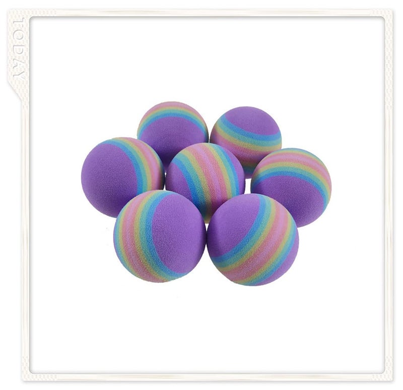 Scott Edward Air Golf Practice Balls, Multicolor and Lightweight Sponge Ball, 20 Pieces, Golf Training Indoor and Outdoor, for Backyard Hitting Mat, Soft for Children, Pets (Purple) - Image 3