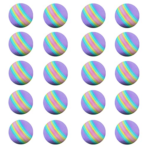 Scott Edward Air Golf Practice Balls, Multicolor and Lightweight Sponge Ball, 20 Pieces, Golf Training Indoor and Outdoor, for Backyard Hitting Mat, Soft for Children, Pets (Purple) - Image 1