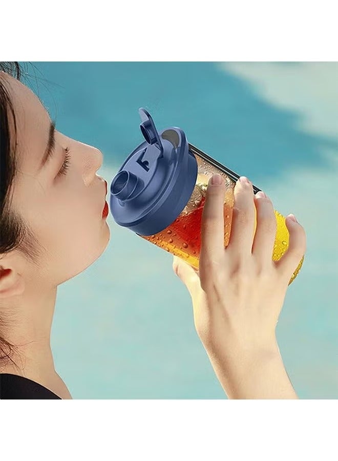 TIGER Portable Electric Juicer – 400ml Multifunctional Mini Juicer Cup with Lid, USB Rechargeable, 6 Stainless Steel Blades – Ideal for Smoothies, Milkshakes, and Travel – Blue​ - Image 4