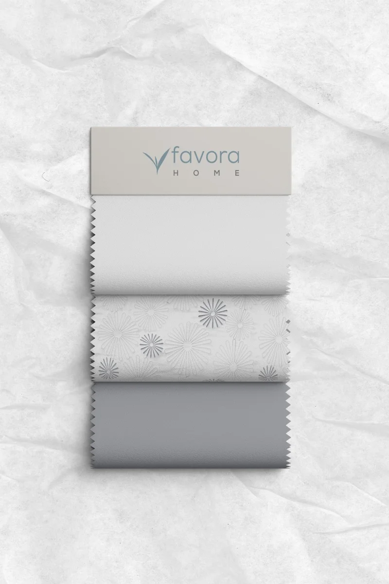 فافورا Narcissus Embroidered Quilted Double Bedspread - Silver