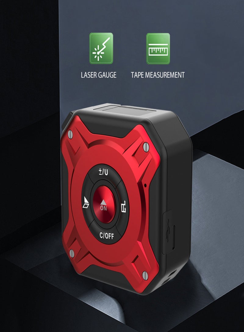 Generic in 1 Tape Measure Digital Ranger Finder 16Ft Measuring Tape 131Ft Rechargeable Multi Function Measure Distance/ Area/ Volume/ Pythagorean, Unit Switching, Data Storage - Image 4