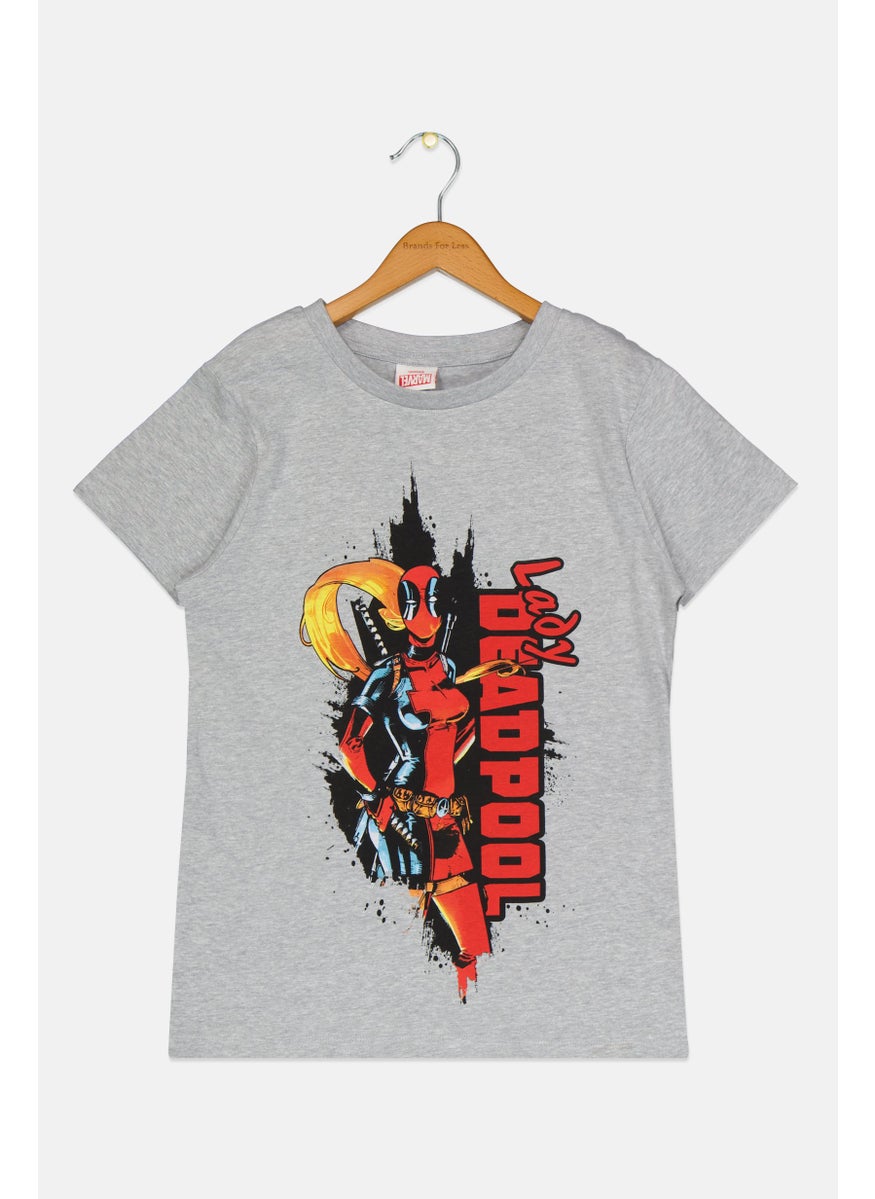 MARVEL Kids Boy Crew Neck Short Sleeve Graphic Print T-Shirts, Grey  - Image 1