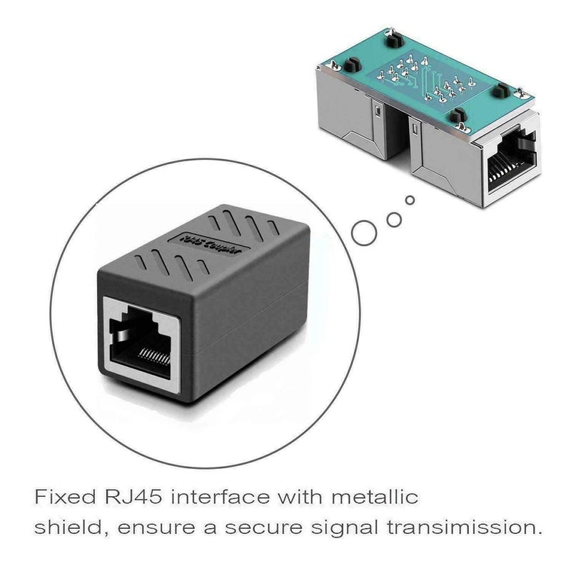 MVTECH RJ45 Coupler Ethernet Coupler Cat7, Cat6 Cat5e RJ45 8P8C Inline lan Coupler Ethernet Extender Adapter Adsl Extension Jointer Extending the Ethernet Cables Female to Female Connector Pack -25 - Image 3