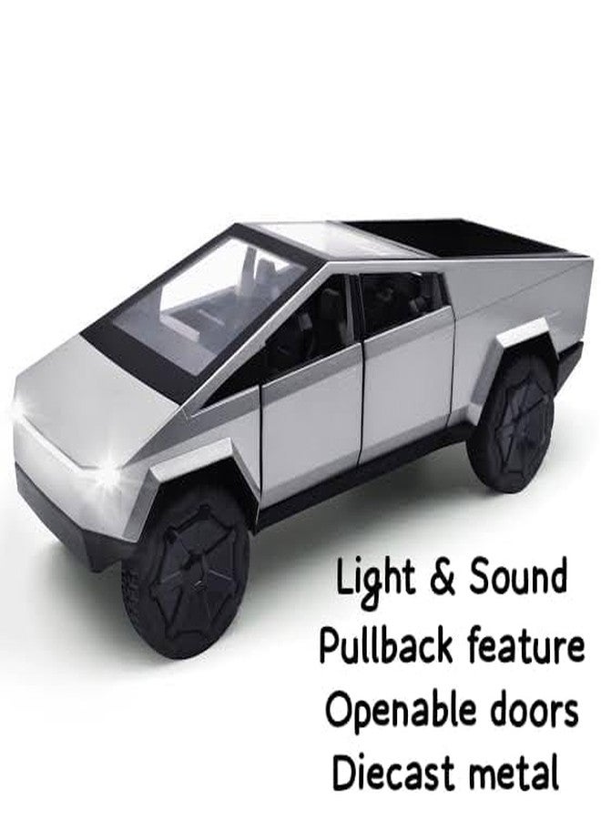 COLLEN ARRAY Tesla Cyber Truck Model Car Exclusive Alloy Metal Pull Back Die-cast Metal Toy car with Openable Doors Best Gifts Toys Kids【Colors as Per Stock-2 - Image 3