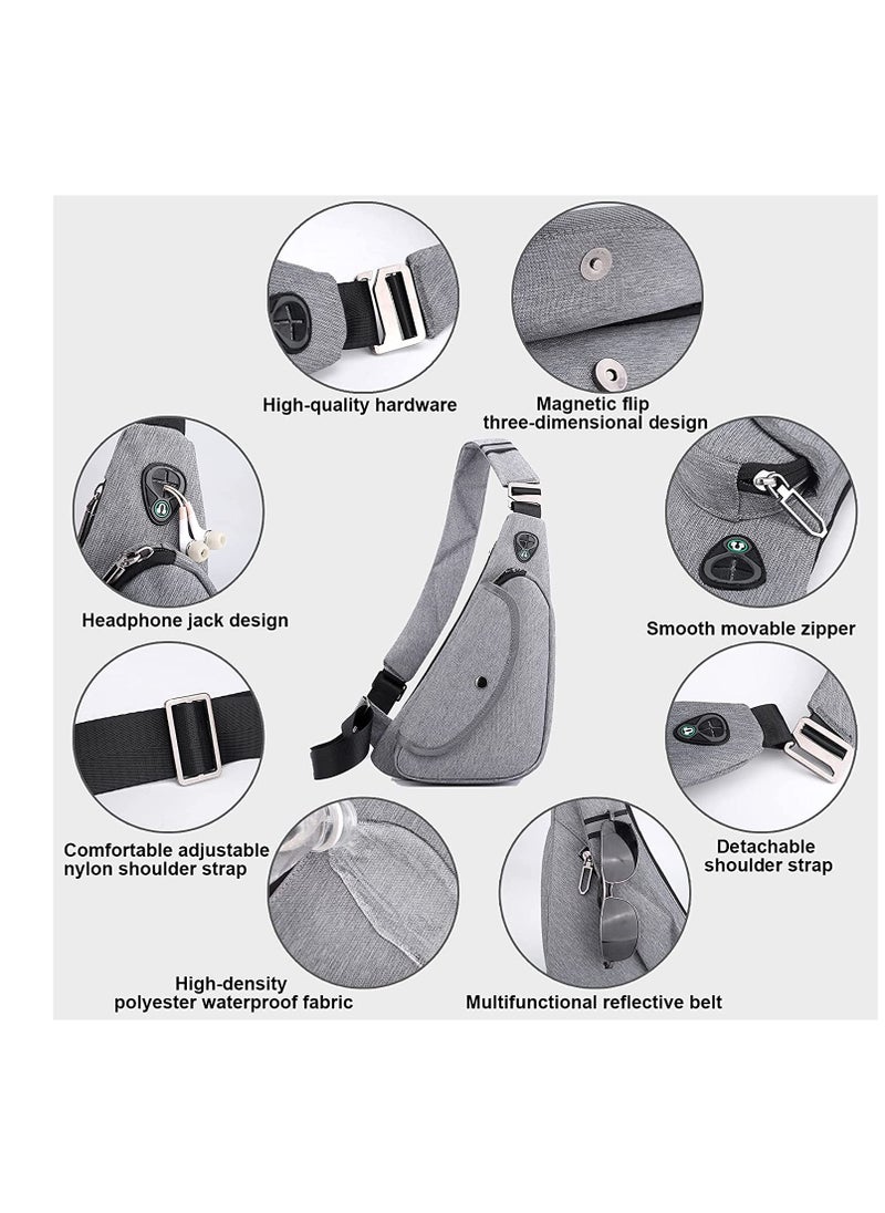 Excefore - Sling Backpack Large Capacity Crossbody Sling Bag for Women Men Shoulder Bag for Men Women Mini Crossbody Chest Bag Multipurpose Travel  Cross Body Bag - Image 1