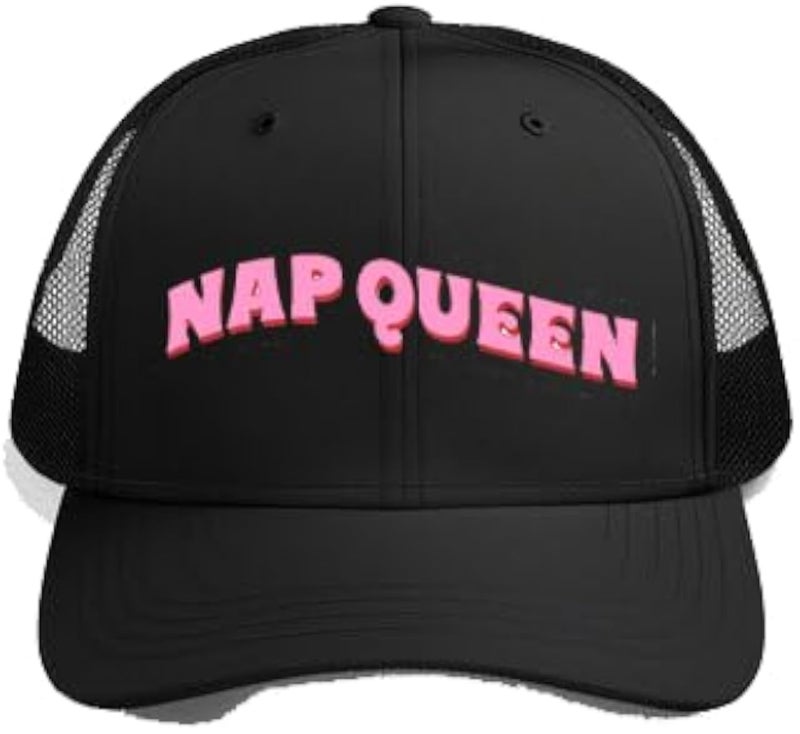 NAP QUEEN Plain unisex baseball cap Black