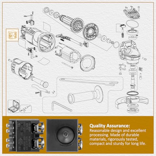 HASME Replacement Switch for DeWalt Angle Grinder Replaces for N327459 N167538 Fits for DWE4011 DWE4120 DWE4120N DWE4214 DWE4224 CMEG200 DWE4020-B2 DWE4887N DWE4012 - Image 3
