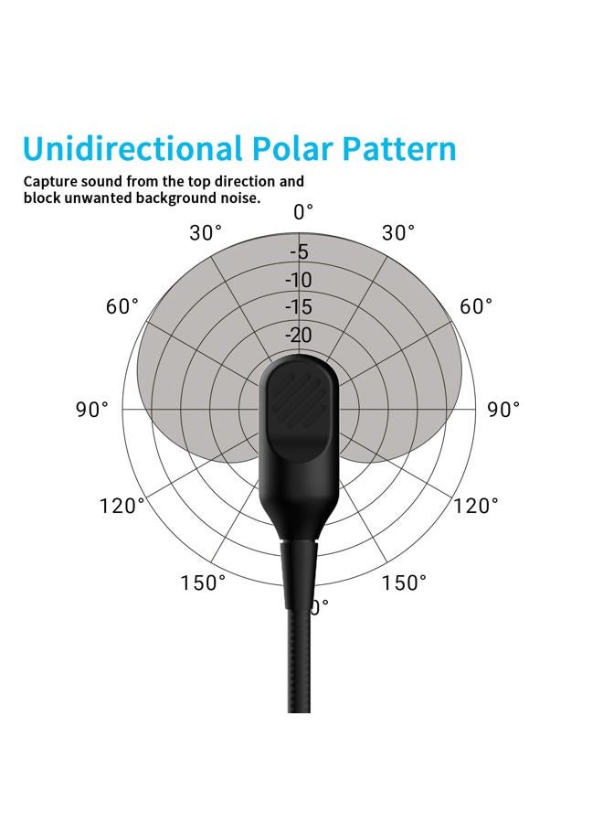 Cubilux Cublilux TRS Mic Replacement for HyperX - Cloud Mix Gaming Headsets - Crystal Clear Audio, Noise Cancelling, Adjustable Arm - Enhance Your Gaming and Streaming Audio Experience-6.5inch - Image 3