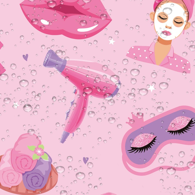 umoni Spa Tablecloth Makeup Themed Birthday Party Decorations 2PCS Spa Day Table Covers for Girls Women Slumber Pajama Birthday Party Supplies - Image 5