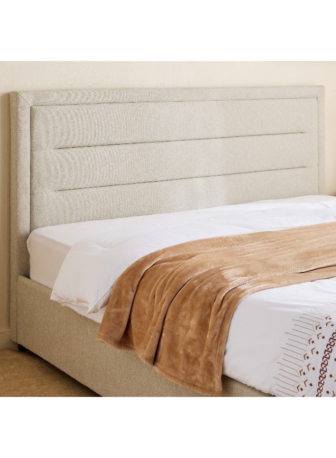 Home Box سرير ملكي مخزن هيدروليكي مبطن - بيج - Image 3