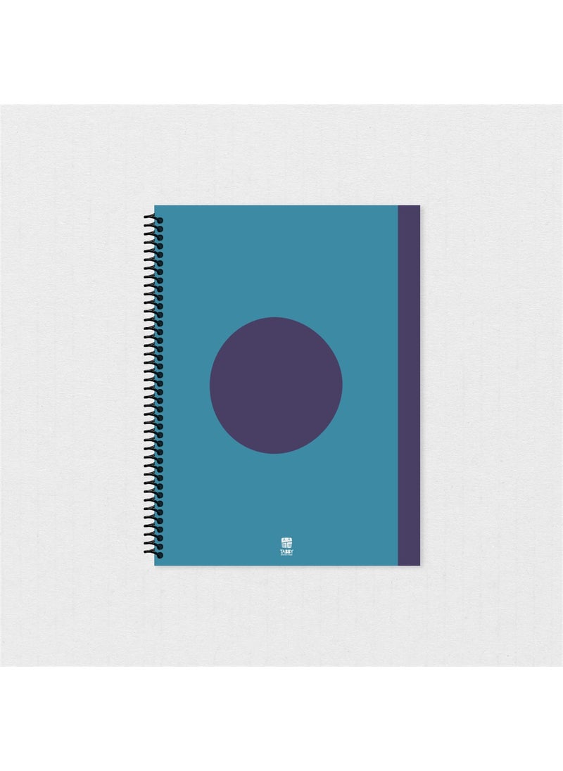 Tabby Design - Handmade Circle Printed Notepad A5 - Image 1