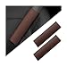 KHGUZ 2PCS Car Seat Belt Covers Soft Leather Auto Seatbelt Pad Protector for Shoulder and Neck Comfortable Vehicle Safe Strap Decor Protecive Cushion Mat Universal for SUV Truck RVBrown - Image 2