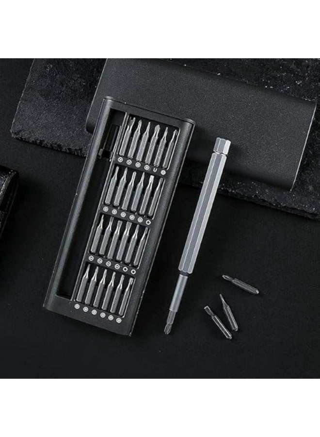 طقم مفكات دقة 24 في 1 – عدة صيانة بمفكات متعددة الرؤوس مغناطيسية للهواتف، اللابتوب، الساعات والإلكترونيات – مع علبة تخزين مدمجة - Image 5