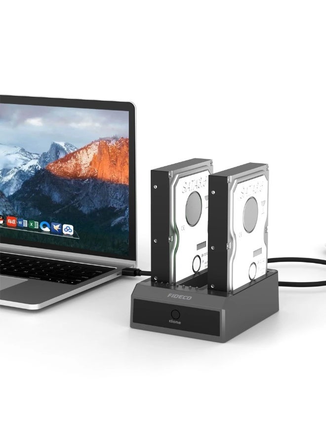 FIDECO USB 3.0 3-Bay HDD SSD Docking Station YPZ08-SI-U3 with 2 SATA + 1 IDE, Offline Clone, Supports up to 16TB - Image 3