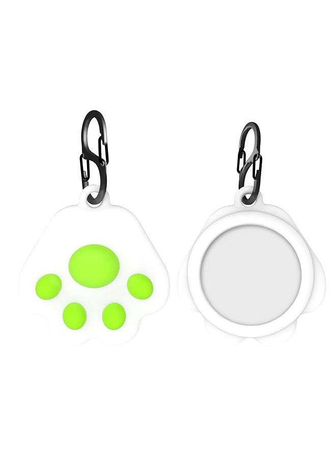 NIBEMINENT - Protective Case Cover For Apple Airtag White/Green - Image 1