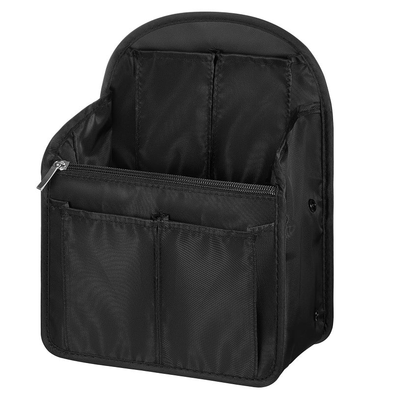 Dansydaisy 11 x 78 x 47 Inch Mini Backpack Organizer Insert Waterproof Purse Insert Nylon Bag Organizer with Many Pockets for Men and Women Fits Small BackpacksBlack - Image 2