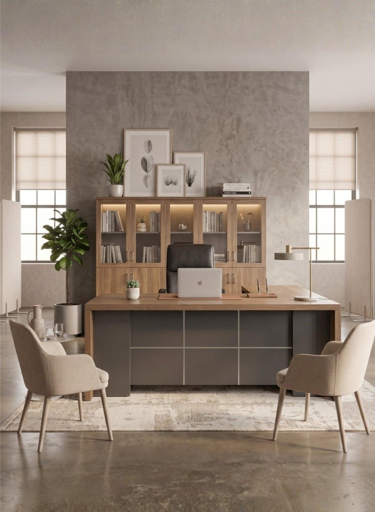 Karnak Vivax L-Shaped Executive Table, Executive Office Desk and Multifunction Computer Table. - Image 1