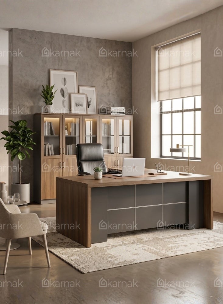 Karnak Vivax L-Shaped Executive Table, Executive Office Desk and Multifunction Computer Table. - Image 3