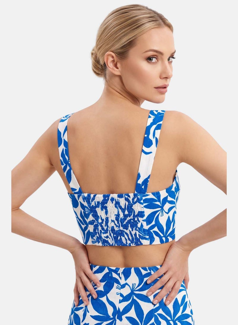 FOREVER 21 Fitted Sweetheart Bustier Crop Top with Structured Straps - Image 2