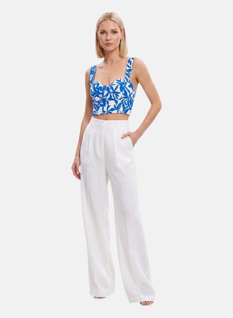 FOREVER 21 Fitted Sweetheart Bustier Crop Top with Structured Straps - Image 1