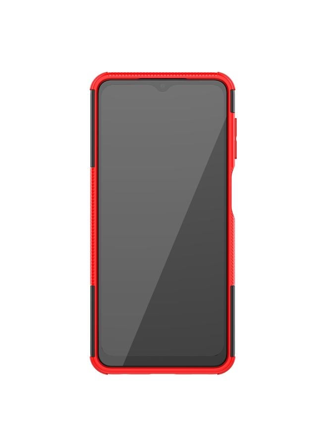 S-TOP Case For Samsung Galaxy A32 5G Tire Texture Shockproof TPU+PC Protective Case with Holder - Image 4